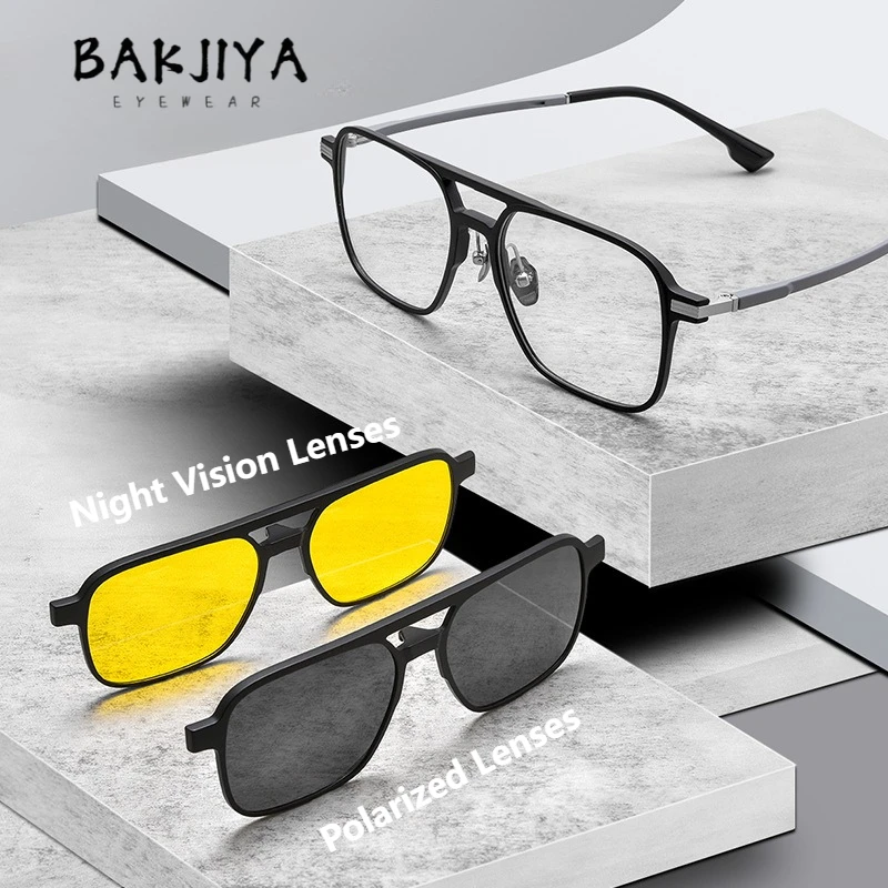 New Magnetic Glasses Men's Polarized Fishing Driving Special 2-in-1 Double Beam Square Myopia Prescription Glasses Sunglasses
New Magnetic Glasses Men's Polarized Fishing Driving Special 2-in-1 Double Beam Square Myopia Prescription Glasses Sunglasses