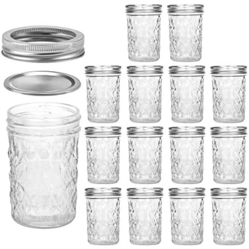 Mason Jars 8 OZ, 8 OZ Canning Jars Jelly Jars With Regular Lids, Ideal for Jam, Honey, Wedding Favors, Shower Favors, 15 PACK
Mason Jars 8 OZ, 8 OZ Canning Jars Jelly Jars With Regular Lids, Ideal for Jam, Honey, Wedding Favors, Shower Favors, 15 PACK