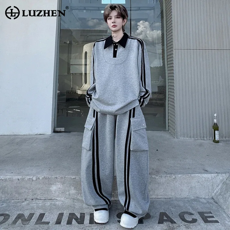 LUZHEN Handsome Two-piece Sets Men 2025 Autumn New Fashion Stripe Printed Long Sleeve Shirts Streetwear Casual Sweatpants JY3737
LUZHEN Handsome Two-piece Sets Men 2025 Autumn New Fashion Stripe Printed Long Sleeve Shirts Streetwear Casual Sweatpants JY3737
