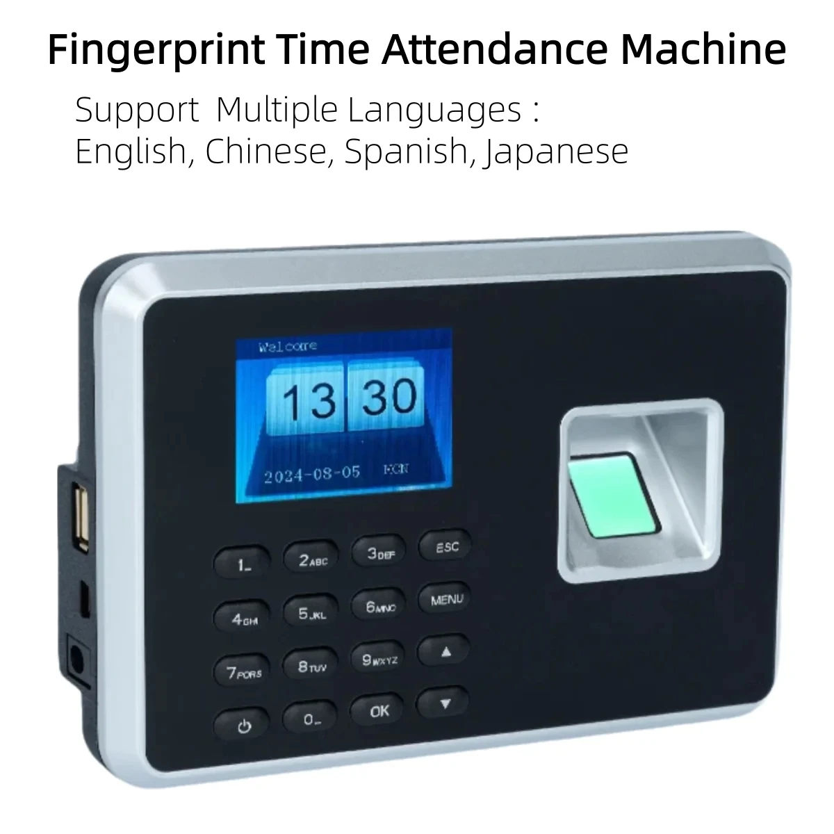 Fingerprint Time Attendance Terminal Employee Clock Recorder Multiple Languages With Password U-disk Downloading Report
Fingerprint Time Attendance Terminal Employee Clock Recorder Multiple Languages With Password U-disk Downloading Report