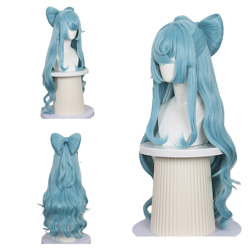Yumemizuki Mizuki Cosplay Wig Light Blue Long Curly Detachable Bow Synthetic Hair For Women Anime Costume Play Free Wig Cap
Yumemizuki Mizuki Cosplay Wig Light Blue Long Curly Detachable Bow Synthetic Hair For Women Anime Costume Play Free Wig Cap