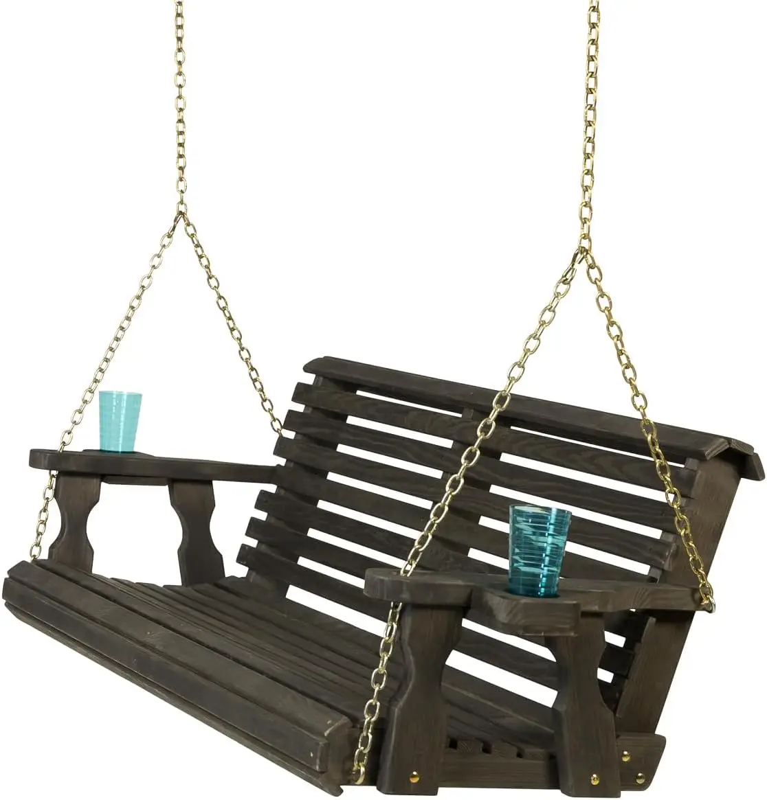 Amish Casual 4 Foot Roll Back Porch Swing Cup Holders Semi-Solid Black Stain Heavy Duty 700 Lb. Weight Capacity
Amish Casual 4 Foot Roll Back Porch Swing Cup Holders Semi-Solid Black Stain Heavy Duty 700 Lb. Weight Capacity
