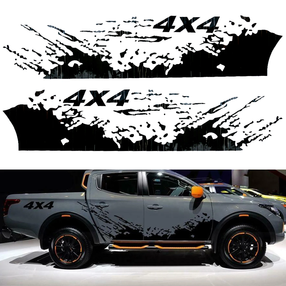 1 Pair Car Vinyl Exterior Left&Right Side Body Splash Graphic Decal Stickers Black Fit for 4X4 Truck Off Road Pickup
1 Pair Car Vinyl Exterior Left&Right Side Body Splash Graphic Decal Stickers Black Fit for 4X4 Truck Off Road Pickup