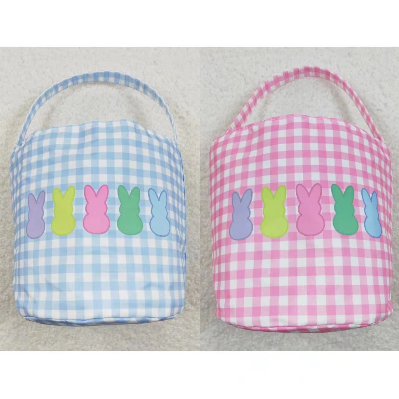 Wholesale Boutique Children Easter Rabbit PInk Blue Plaid Baskets New Design Toddler Baby Boy Girl Holiday Bag
Wholesale Boutique Children Easter Rabbit PInk Blue Plaid Baskets New Design Toddler Baby Boy Girl Holiday Bag