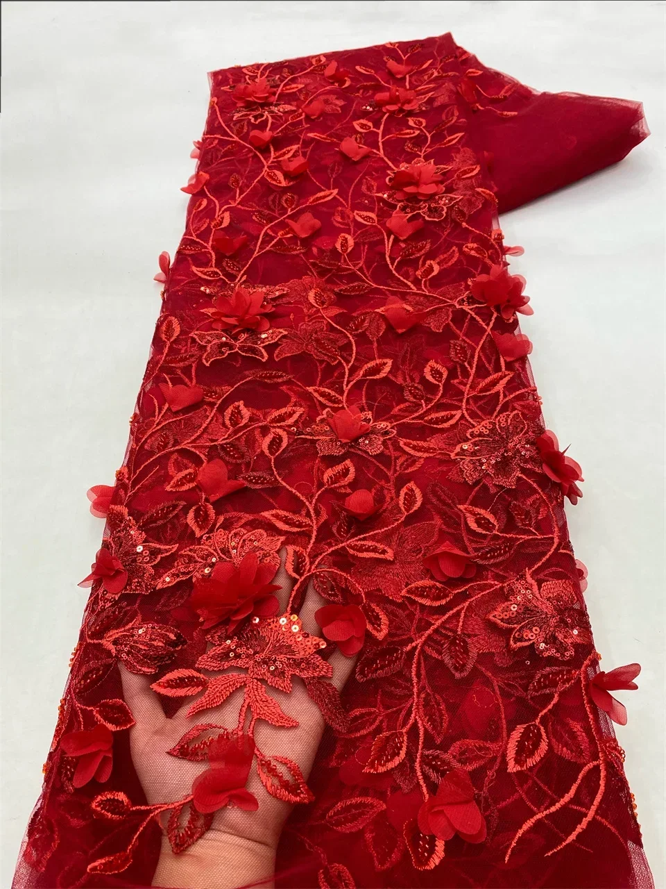 2025 3D Flower Lace Fabric with Pearls High Quality French Embroidery Tulle African Fabric for Wedding Party Dress Sewing XZ6119
2025 3D Flower Lace Fabric with Pearls High Quality French Embroidery Tulle African Fabric for Wedding Party Dress Sewing XZ6119