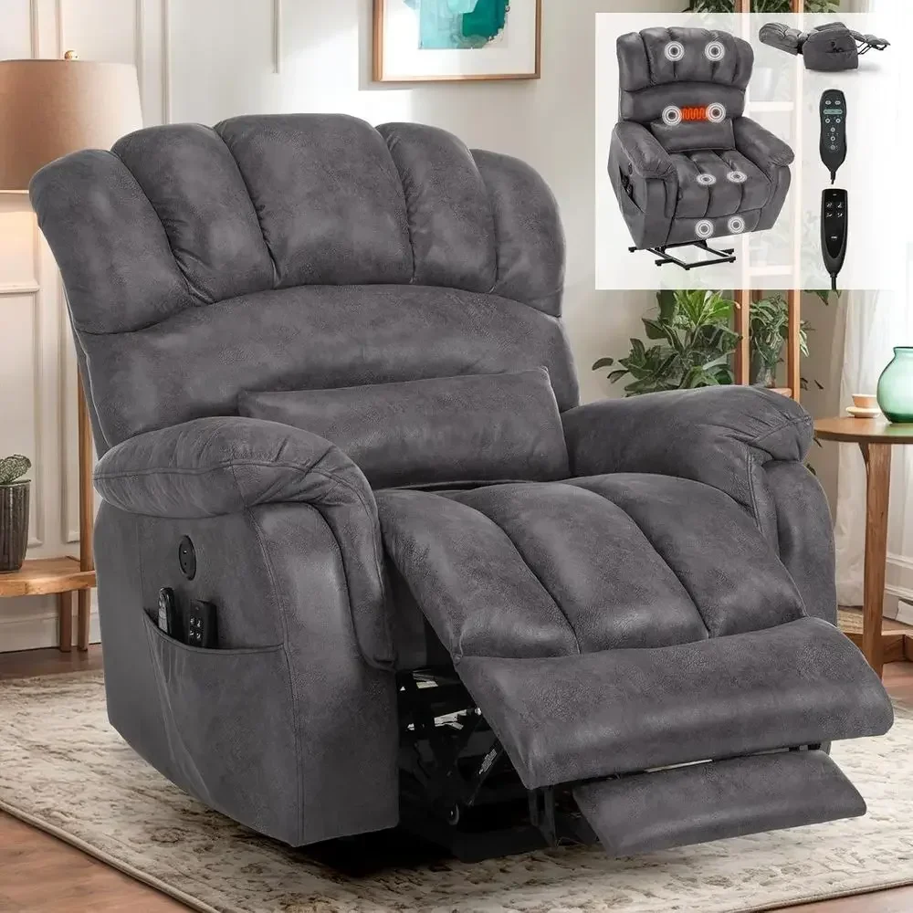 Dual Motor Oversized Power Recliner with Extendable Footrest, Infinite Position, Lay Flat Sleeper, Electric Recliner with Massag
Dual Motor Oversized Power Recliner with Extendable Footrest, Infinite Position, Lay Flat Sleeper, Electric Recliner with Massag