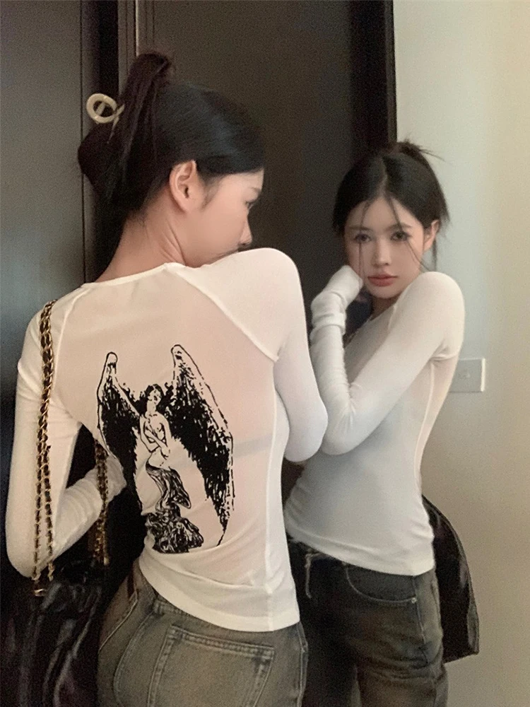 Slim Fit Long Sleeve Base Shirt Inner Wear T-Shirt Women Summer Thin Transparent Mesh Back Top Korean Style round Neck Lace S...
Slim Fit Long Sleeve Base Shirt Inner Wear T-Shirt Women Summer Thin Transparent Mesh Back Top Korean Style round Neck Lace S...