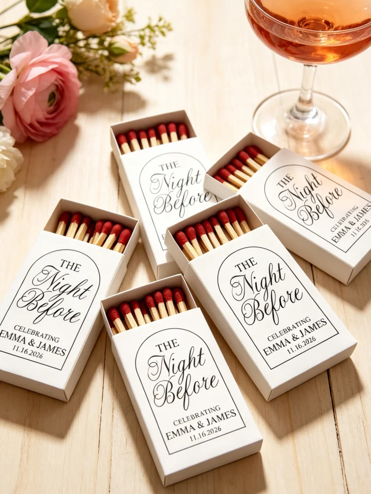Personalized Rehearsal Dinner Matchboxes, The Night Before Wedding Favors, Guest Gifts for Wedding Welcome Bags
Personalized Rehearsal Dinner Matchboxes, The Night Before Wedding Favors, Guest Gifts for Wedding Welcome Bags