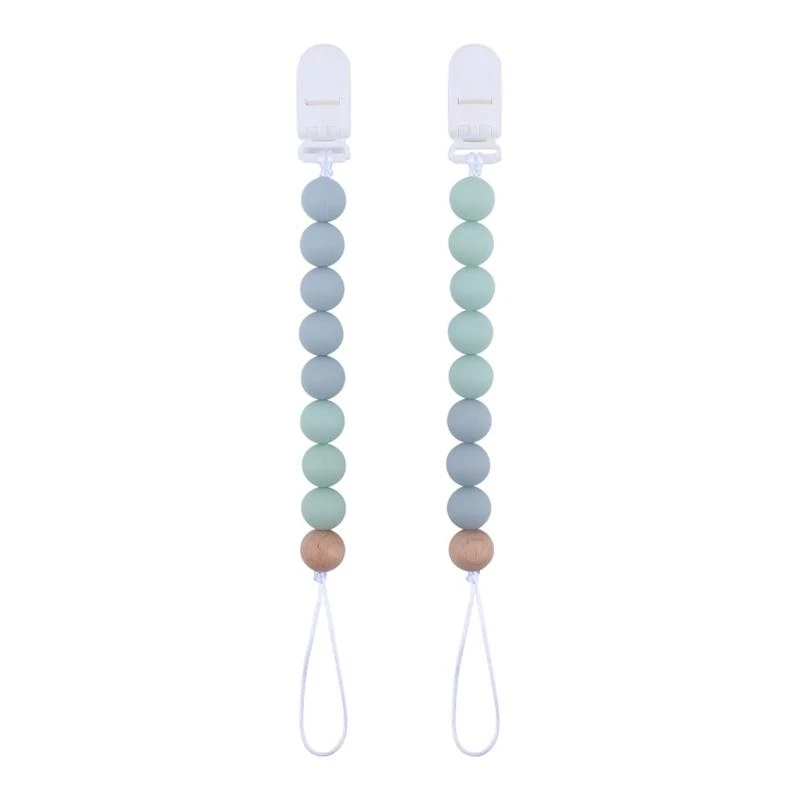 J15U 2pcs Silicone Pacifier Clip Holder Soother Teether Teething Beads for Baby Boys Girls Newborn Infant Shower Gift
J15U 2pcs Silicone Pacifier Clip Holder Soother Teether Teething Beads for Baby Boys Girls Newborn Infant Shower Gift