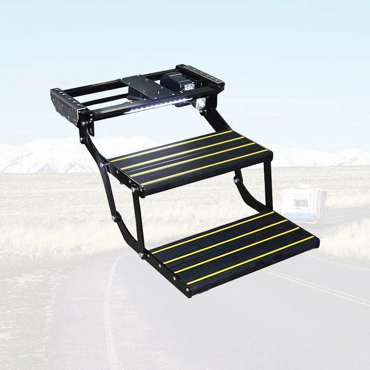 Aluminum Electric Folding Step 12V for Motorhome RV Camper Van Trailer Boat Heavy Duty with Remote
Aluminum Electric Folding Step 12V for Motorhome RV Camper Van Trailer Boat Heavy Duty with Remote