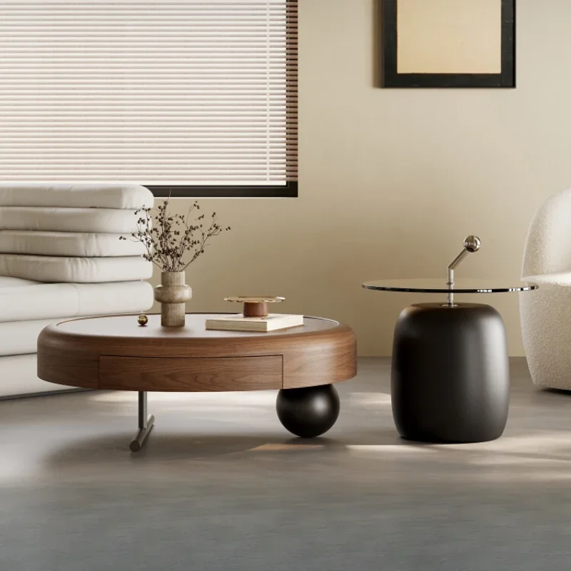 Light luxury round coffee table combination high-end art creative living room coffee table
Light luxury round coffee table combination high-end art creative living room coffee table