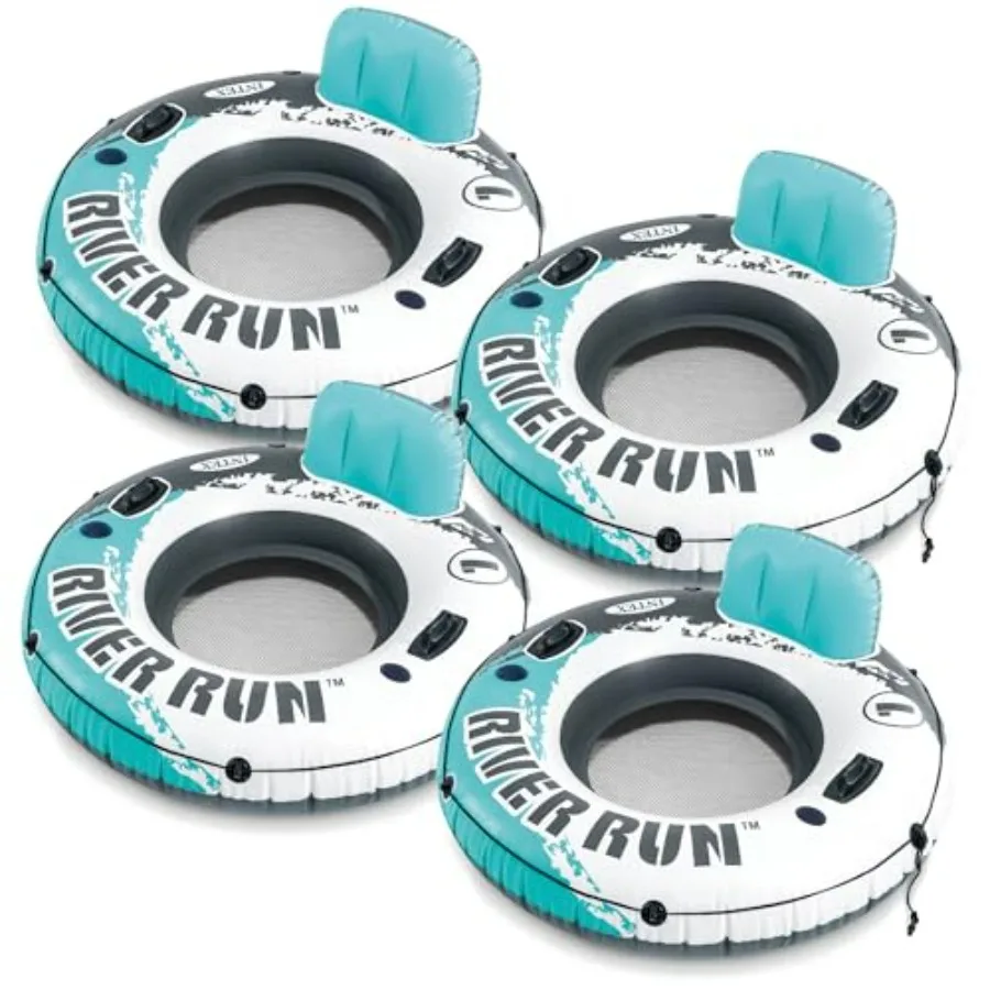 River Run 1 Water Tube Lake Raft Inflatable Pool Floats with 2 Heavy Duty Handles, Backrest, and 2 Cupholders, Red 4 Pack
River Run 1 Water Tube Lake Raft Inflatable Pool Floats with 2 Heavy Duty Handles, Backrest, and 2 Cupholders, Red 4 Pack