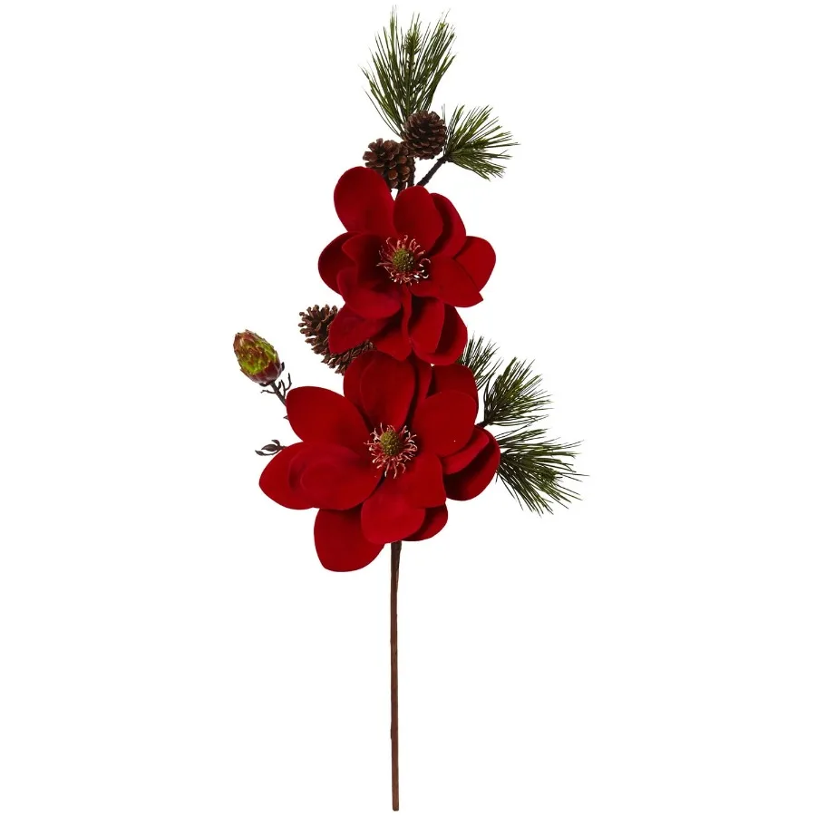 36 Magnolia and Pine Artificial Flower Set of 2
36 Magnolia and Pine Artificial Flower Set of 2
