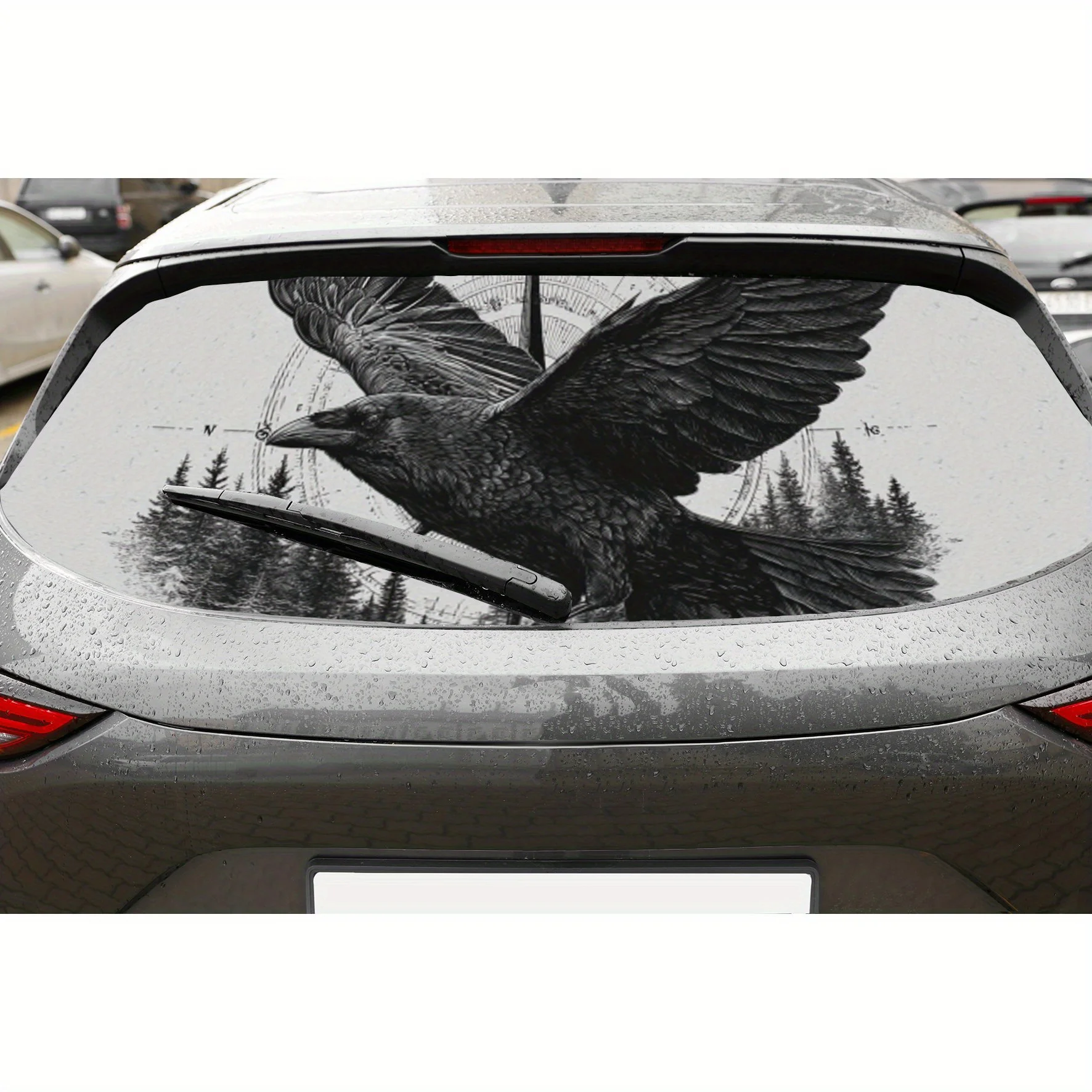 Ghostly Forest Raven Shadow Print ПВХ перфорированные автомобильные виниловые обертывания, прочная наклейка на заднее лобовое стекло автомобиля, водонепроницаемая задняя крышка автомобиля
Ghostly Forest Raven Shadow Print ПВХ перфорированные автомобильные виниловые обертывания, прочная наклейка на заднее лобовое стекло автомобиля, водонепроницаемая задняя крышка автомобиля