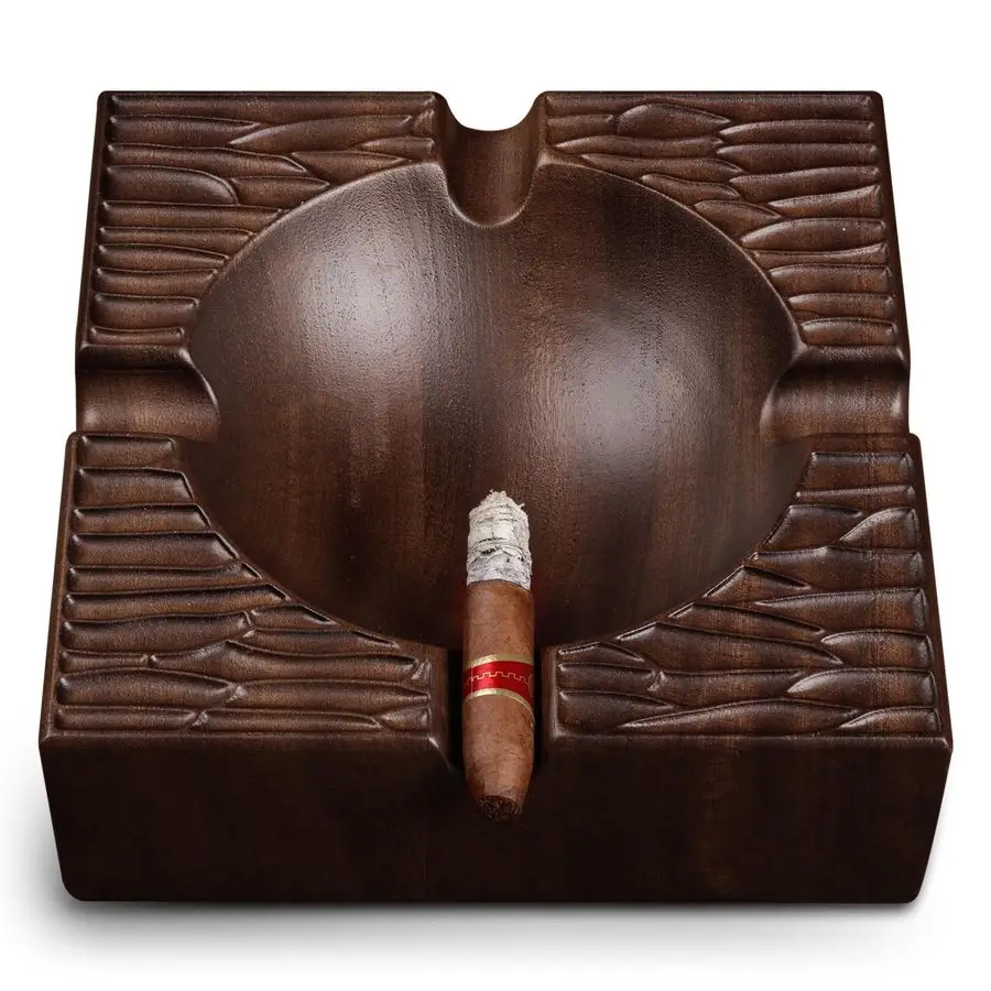 Cigar Ashtray, 8.5 Solid Walnut Wood Ash Tray, Cigar Accessory and Gift for Men, 4finger Large Cigars Holder for Patio Outside I
Cigar Ashtray, 8.5 Solid Walnut Wood Ash Tray, Cigar Accessory and Gift for Men, 4finger Large Cigars Holder for Patio Outside I