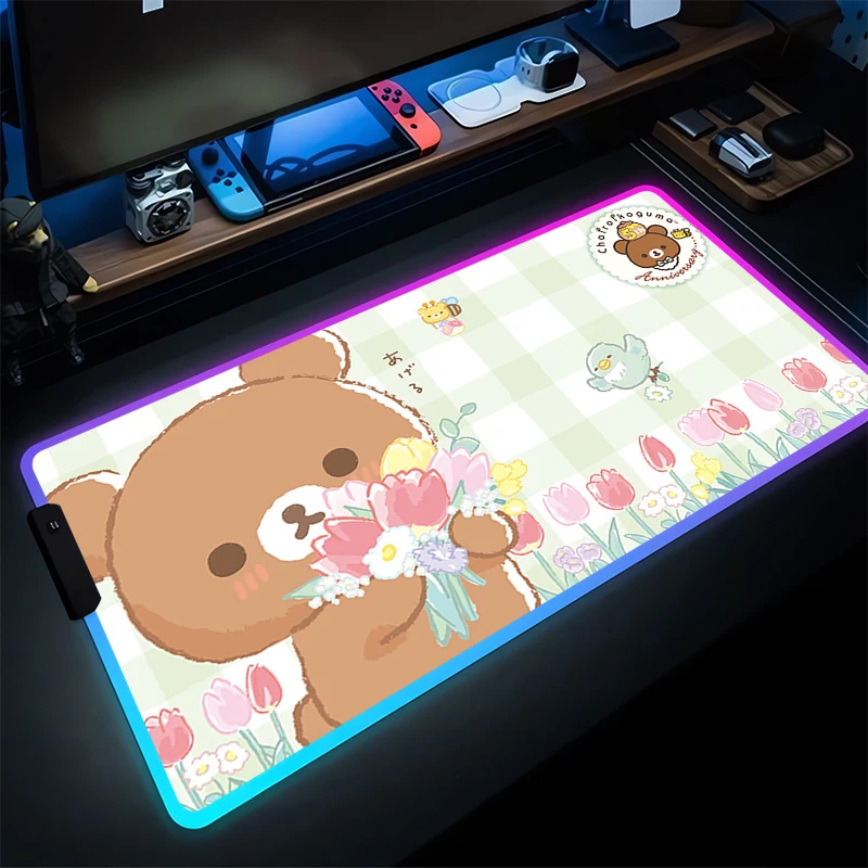 LED Mouse Pad Gamer Desk Mat PC Computer Anime Korilakkuma Mousepad RGB Rilakkuma Keyboard Pad Gaming Accessories Cute Mausepad
LED Mouse Pad Gamer Desk Mat PC Computer Anime Korilakkuma Mousepad RGB Rilakkuma Keyboard Pad Gaming Accessories Cute Mausepad