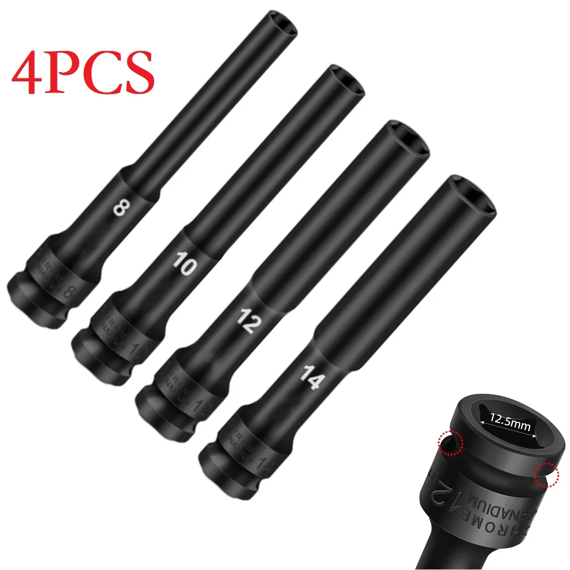 4pcs 1/2inch Square Drive Socket Wrench Hex Socket Head 8-14mm Adapter Spanner Converter For Socket Wrench Screwdriver
4pcs 1/2inch Square Drive Socket Wrench Hex Socket Head 8-14mm Adapter Spanner Converter For Socket Wrench Screwdriver