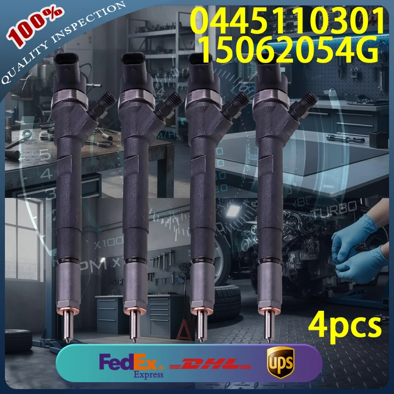 0445110301 Common Rail Diesel Injector 15062054G for VM Motori MR704 4LH 4LS MR706 6LH 6LS Diesel Engine 4pcs
0445110301 Common Rail Diesel Injector 15062054G for VM Motori MR704 4LH 4LS MR706 6LH 6LS Diesel Engine 4pcs