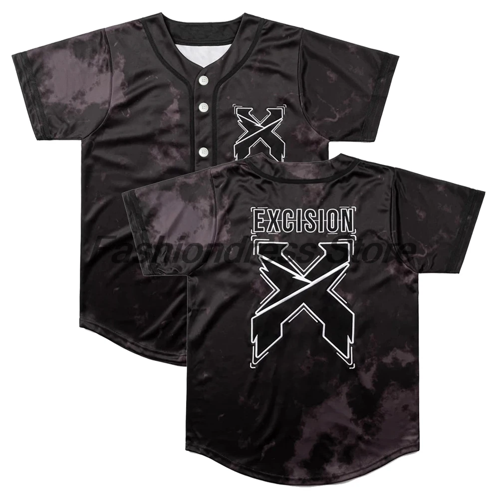 EXCISION Merch Music Festival Tie Dye Baseball Jersey V-Neck Short Sleeve Button-Down Shirts Men Women Streetwear Tops
EXCISION Merch Music Festival Tie Dye Baseball Jersey V-Neck Short Sleeve Button-Down Shirts Men Women Streetwear Tops
