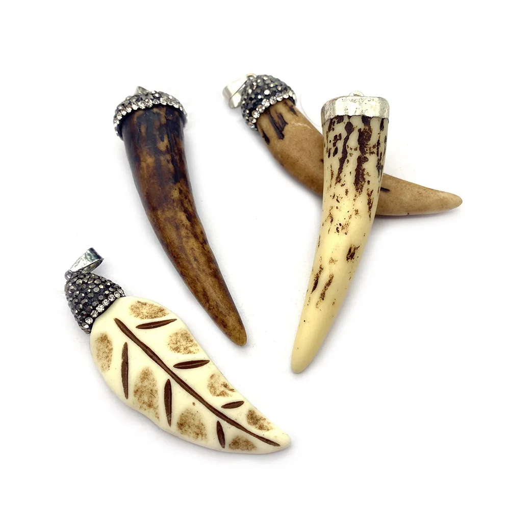 Resin Cow Bone with Rhinestones Pendant Ivory Leaf Rock Style Resin Pendant DIY Jewelry Making Necklace Vintage Jewelry Making
Resin Cow Bone with Rhinestones Pendant Ivory Leaf Rock Style Resin Pendant DIY Jewelry Making Necklace Vintage Jewelry Making