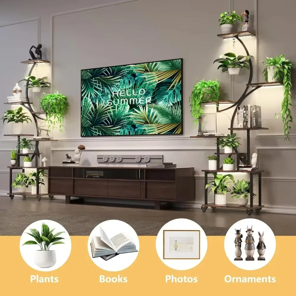 Plant Stand Indoor with Grow Lights,Plant Stand with Wheels,8 Tiered Plant Shelf Indoor, Tall Plant Stands Indoor and outdoor
Plant Stand Indoor with Grow Lights,Plant Stand with Wheels,8 Tiered Plant Shelf Indoor, Tall Plant Stands Indoor and outdoor