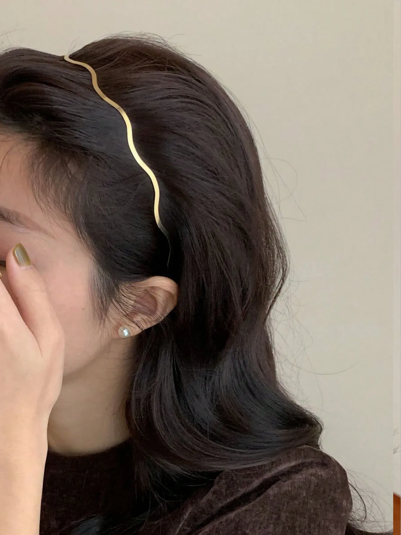 1pc Fashionable Women's Gold-Colored Metal Wavy Hairband, Curved Headband, Geometric Thin Headband For Daily, Party, Elegant Hea
1pc Fashionable Women's Gold-Colored Metal Wavy Hairband, Curved Headband, Geometric Thin Headband For Daily, Party, Elegant Hea