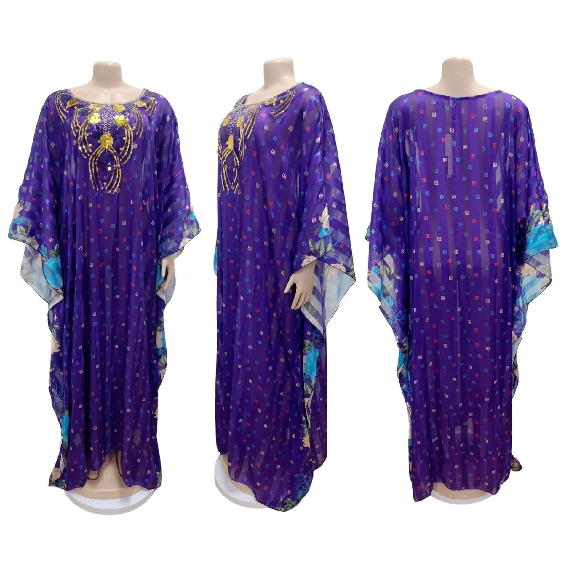 Dashiki African Dresses for Women Spring Summer African 3/4 Sleeve Sequined Printing Long Dress Muslim Abaya African Clothes
Dashiki African Dresses for Women Spring Summer African 3/4 Sleeve Sequined Printing Long Dress Muslim Abaya African Clothes