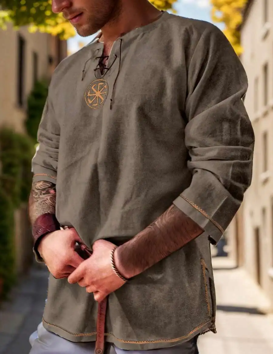 hoteel Mens Extra Large Pure Cotton T-Shirt Drawstring V-Neck Blouse Long Sleeve Hippie Tops Casual Lace Up T Shirts Loose Fit
hoteel Mens Extra Large Pure Cotton T-Shirt Drawstring V-Neck Blouse Long Sleeve Hippie Tops Casual Lace Up T Shirts Loose Fit