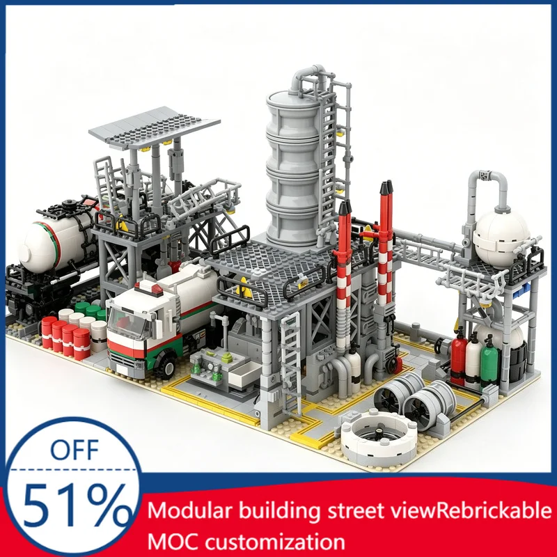 2224PCS Industrial Chemical Plant Model Custom Creative Building Blocks DIY Assembly Educational Toy Halloween Gift Collection
2224PCS Industrial Chemical Plant Model Custom Creative Building Blocks DIY Assembly Educational Toy Halloween Gift Collection