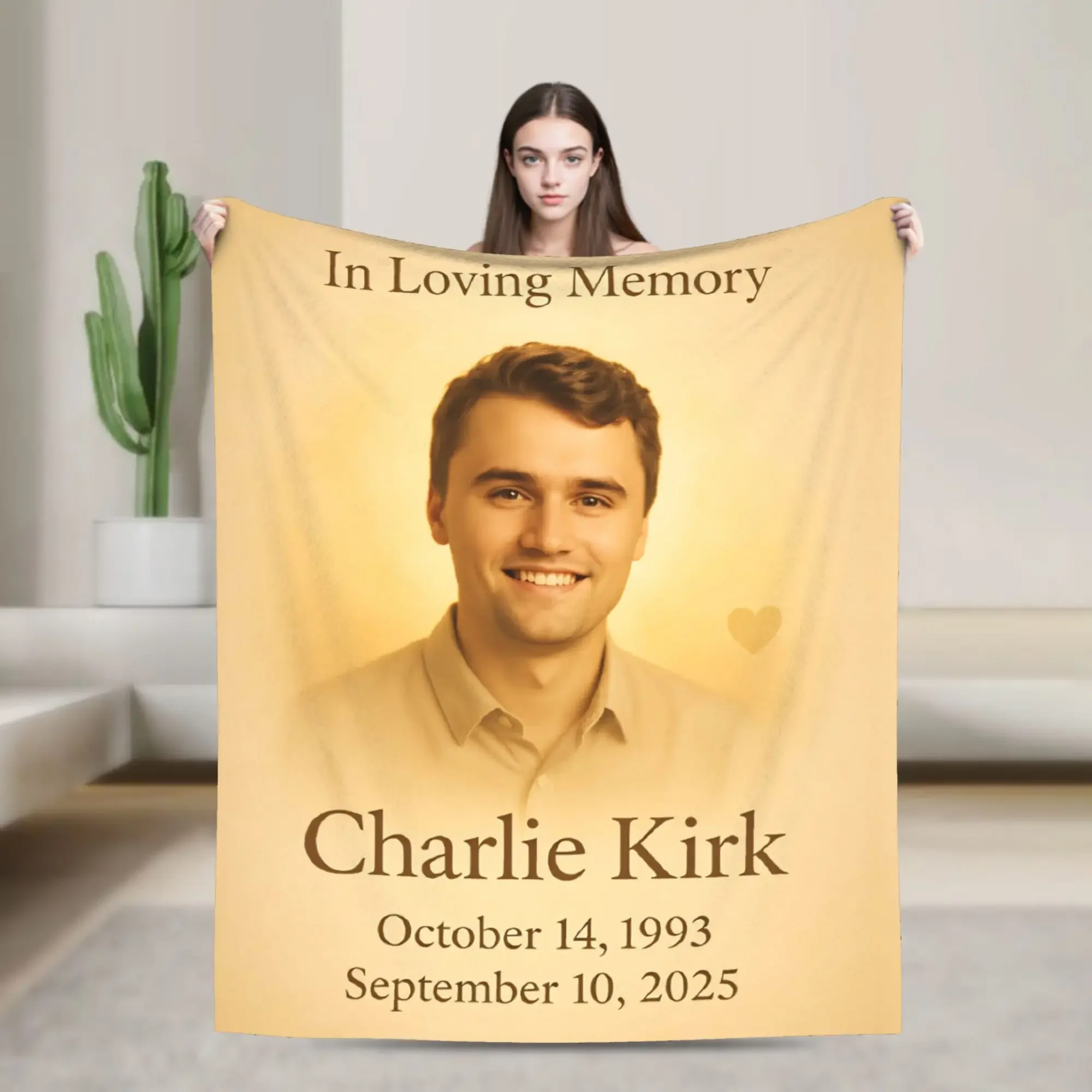 Charlie Kirk in Love Memory Blanket for Girls Flannel Throw Super Soft Design Quality Bedspread Living Room Gift
Charlie Kirk in Love Memory Blanket for Girls Flannel Throw Super Soft Design Quality Bedspread Living Room Gift