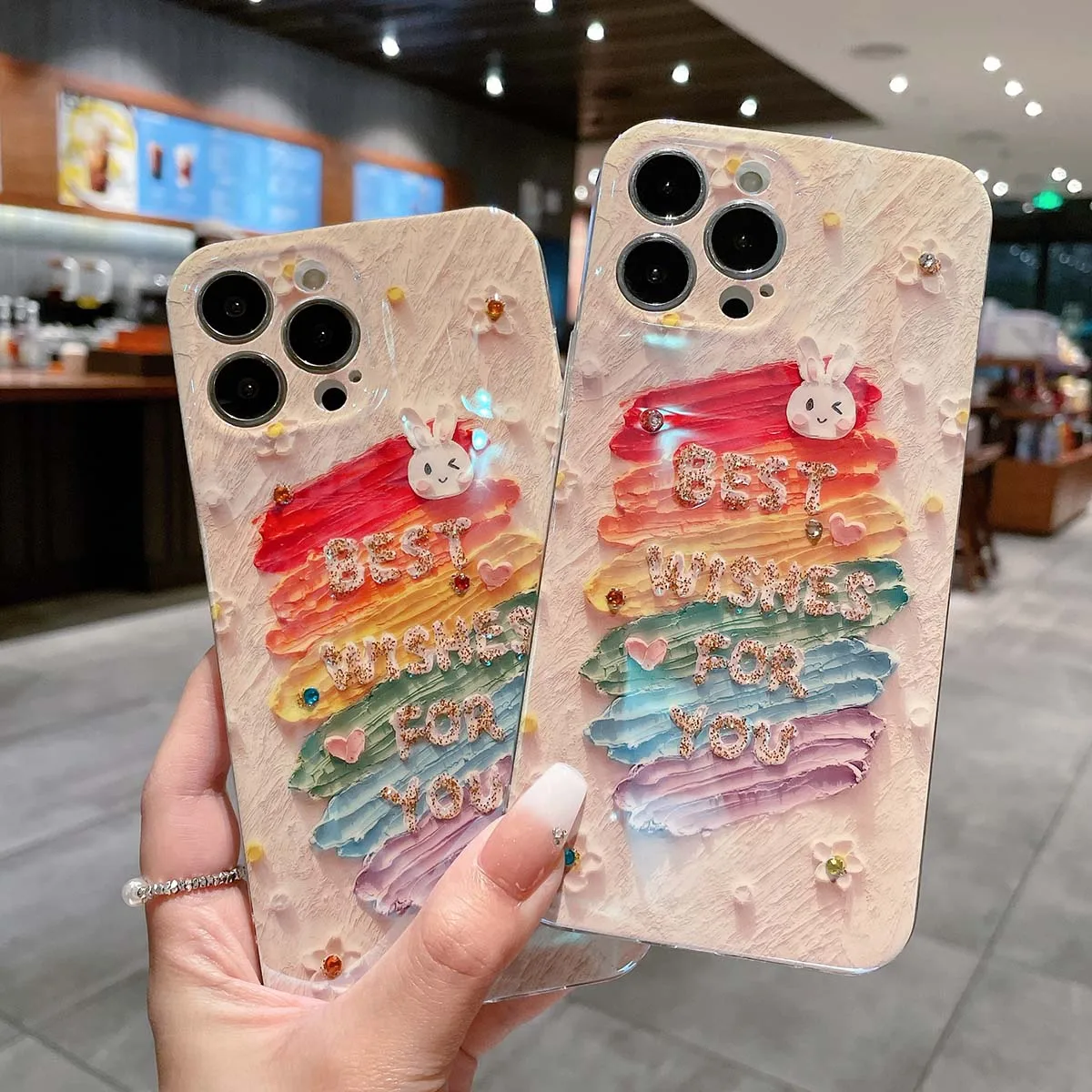 Cute Glossy Silicone Soft Cover For iPhone14 13 12 11 XS Pro Max 7 8 Plus X XR Shockproof Oil Painting Rabbit Pink Phone Case
Cute Glossy Silicone Soft Cover For iPhone14 13 12 11 XS Pro Max 7 8 Plus X XR Shockproof Oil Painting Rabbit Pink Phone Case