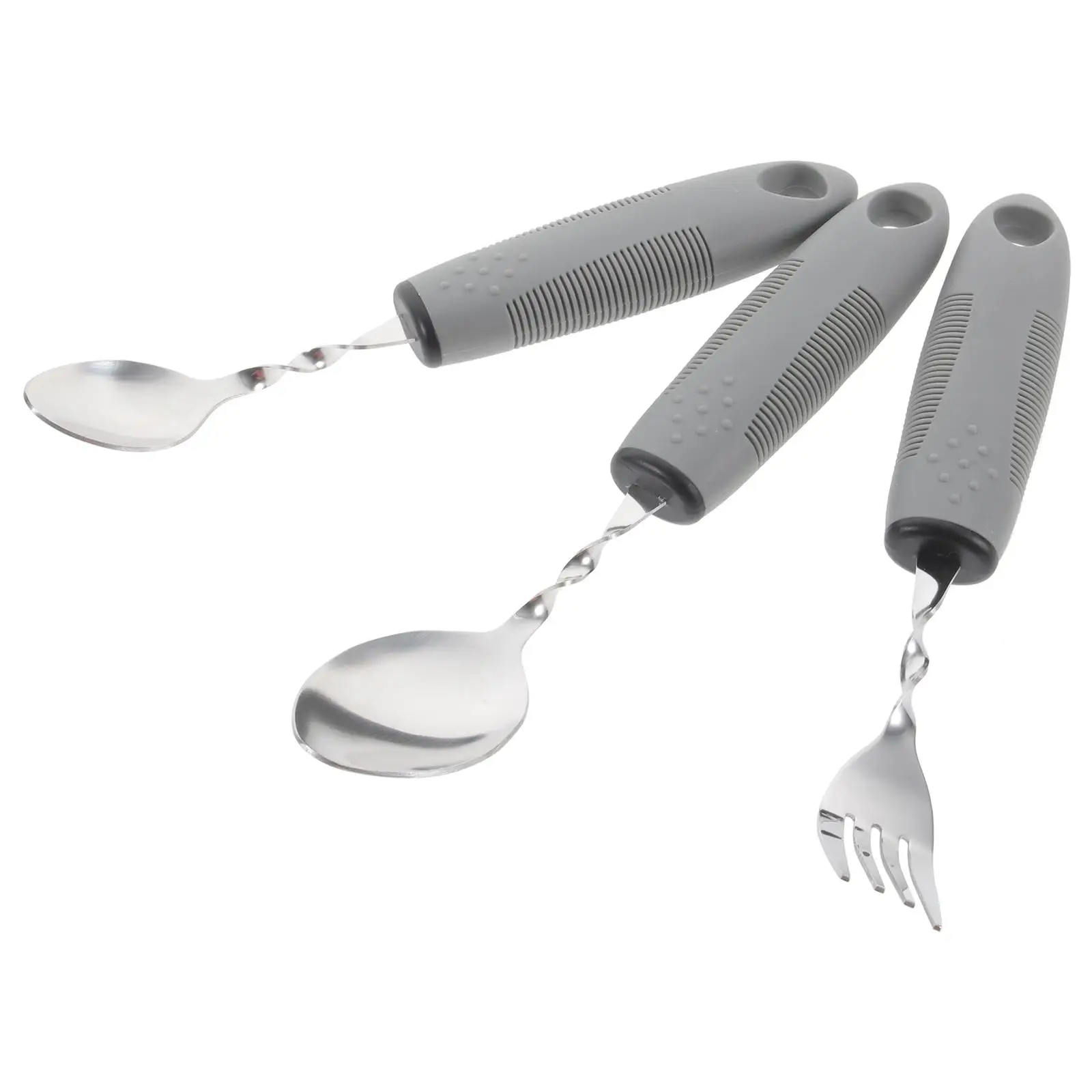 3Pcs Adaptive Utensils for Elderly Disabled Non Slip Foldable Spoon Fork Knife Portable Cutlery Set Grey Small Handle Easy Clean
3Pcs Adaptive Utensils for Elderly Disabled Non Slip Foldable Spoon Fork Knife Portable Cutlery Set Grey Small Handle Easy Clean