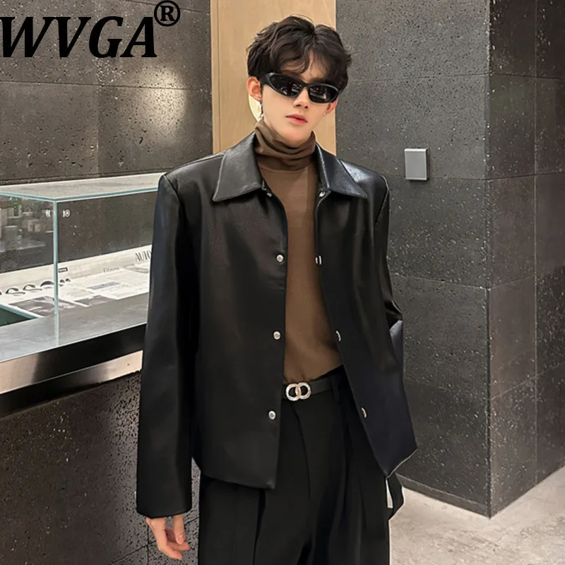 WVGA Autumn Winter New Men Tide Padded Shoulder Turn-Down Collar Trendy PU Leather Jacket Niche Chic Casual Coats Ins Y2K W16854
WVGA Autumn Winter New Men Tide Padded Shoulder Turn-Down Collar Trendy PU Leather Jacket Niche Chic Casual Coats Ins Y2K W16854
