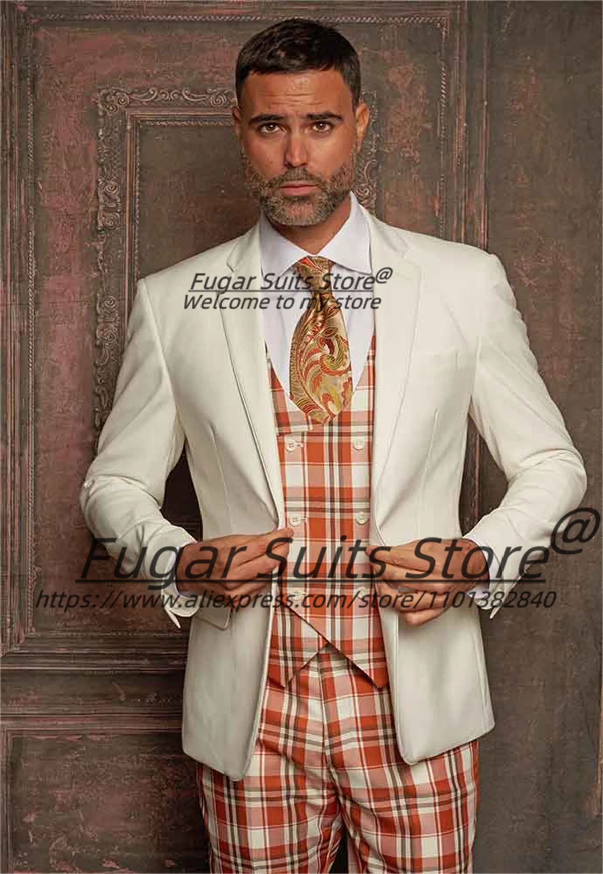 Business Plaid Groom Wedding Tuxedos Customized Slim Fit Notched Lapel Men Suits 3 Pieces Sets Male Formal Blazers Ropa Hombre
Business Plaid Groom Wedding Tuxedos Customized Slim Fit Notched Lapel Men Suits 3 Pieces Sets Male Formal Blazers Ropa Hombre