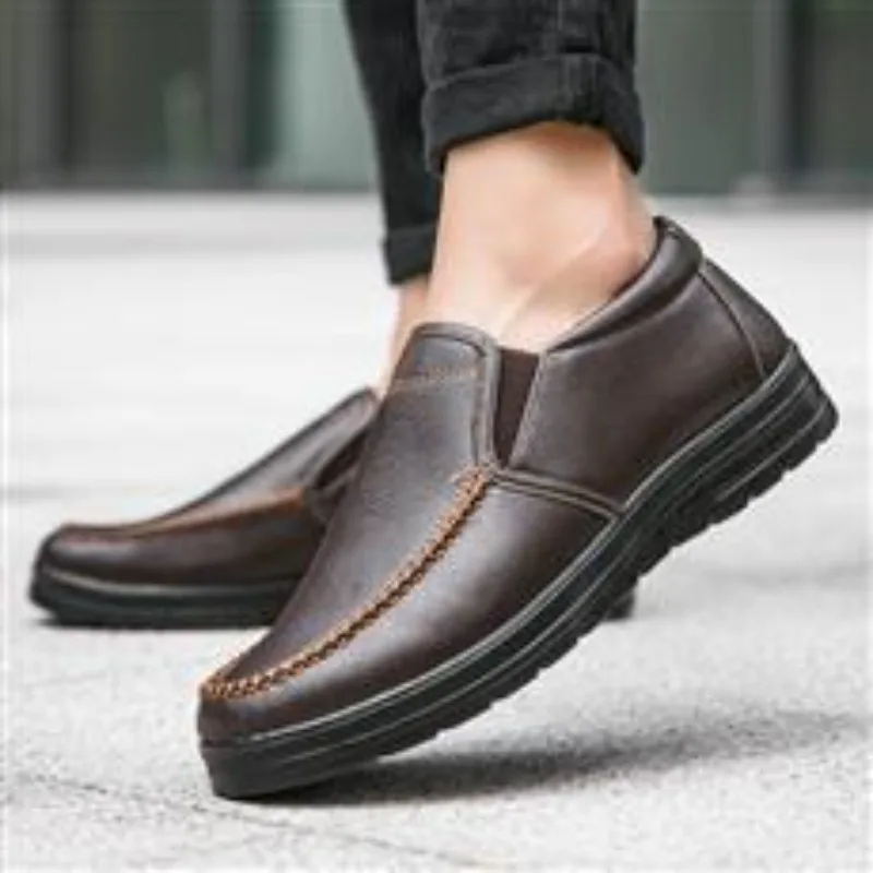 Mens Slip on Leather Loafers Classic Casual Comfortable Non Slip Durable Soft Rubber Sole All Seasons Walking Shoes
Mens Slip on Leather Loafers Classic Casual Comfortable Non Slip Durable Soft Rubber Sole All Seasons Walking Shoes