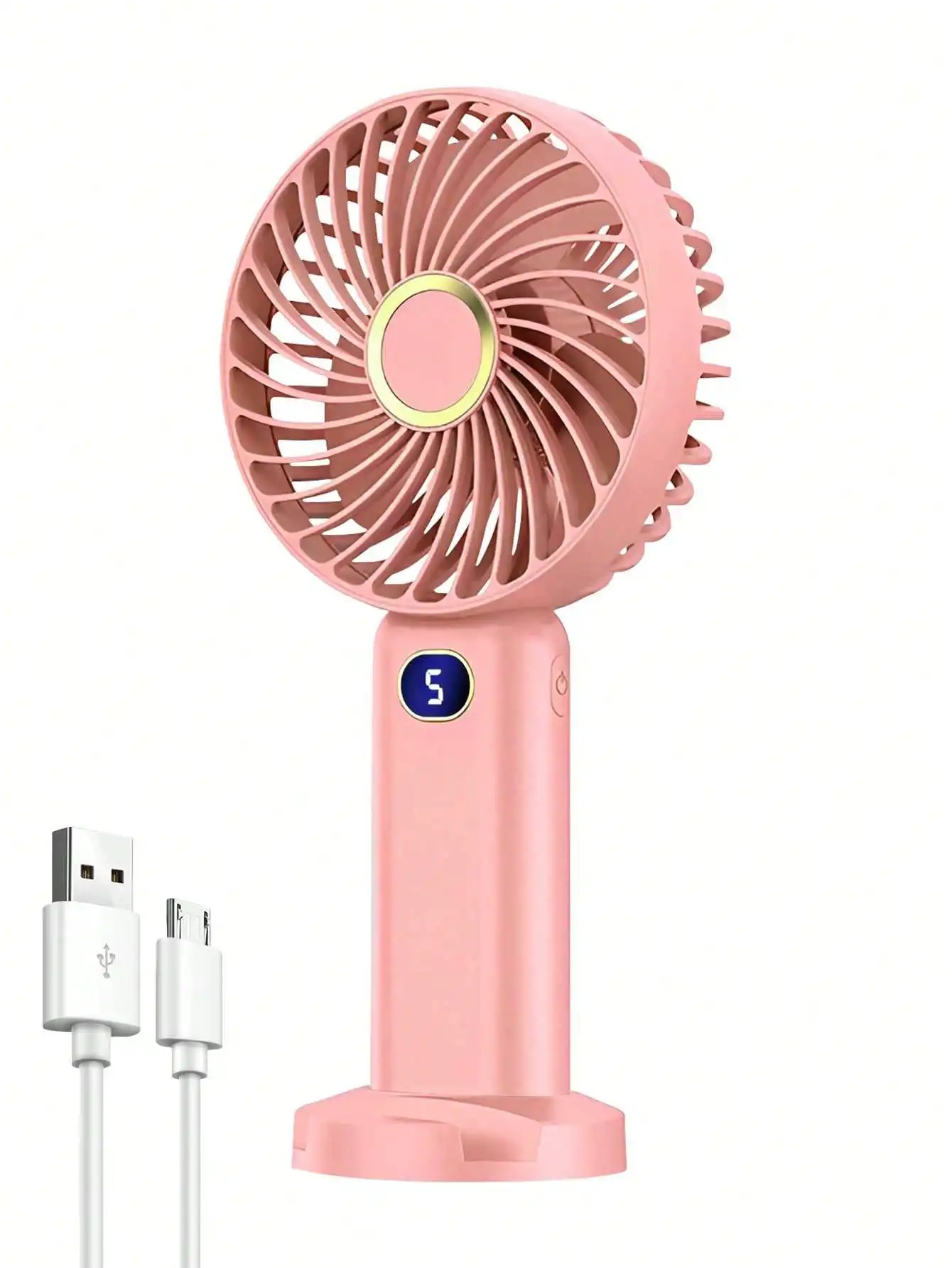 Mini Handheld Small Fan With 5 Wind Speed Digital Display, Portable Silent Desktop Fans For Office, Dorm, Outdoor, Rechargeable
Mini Handheld Small Fan With 5 Wind Speed Digital Display, Portable Silent Desktop Fans For Office, Dorm, Outdoor, Rechargeable
