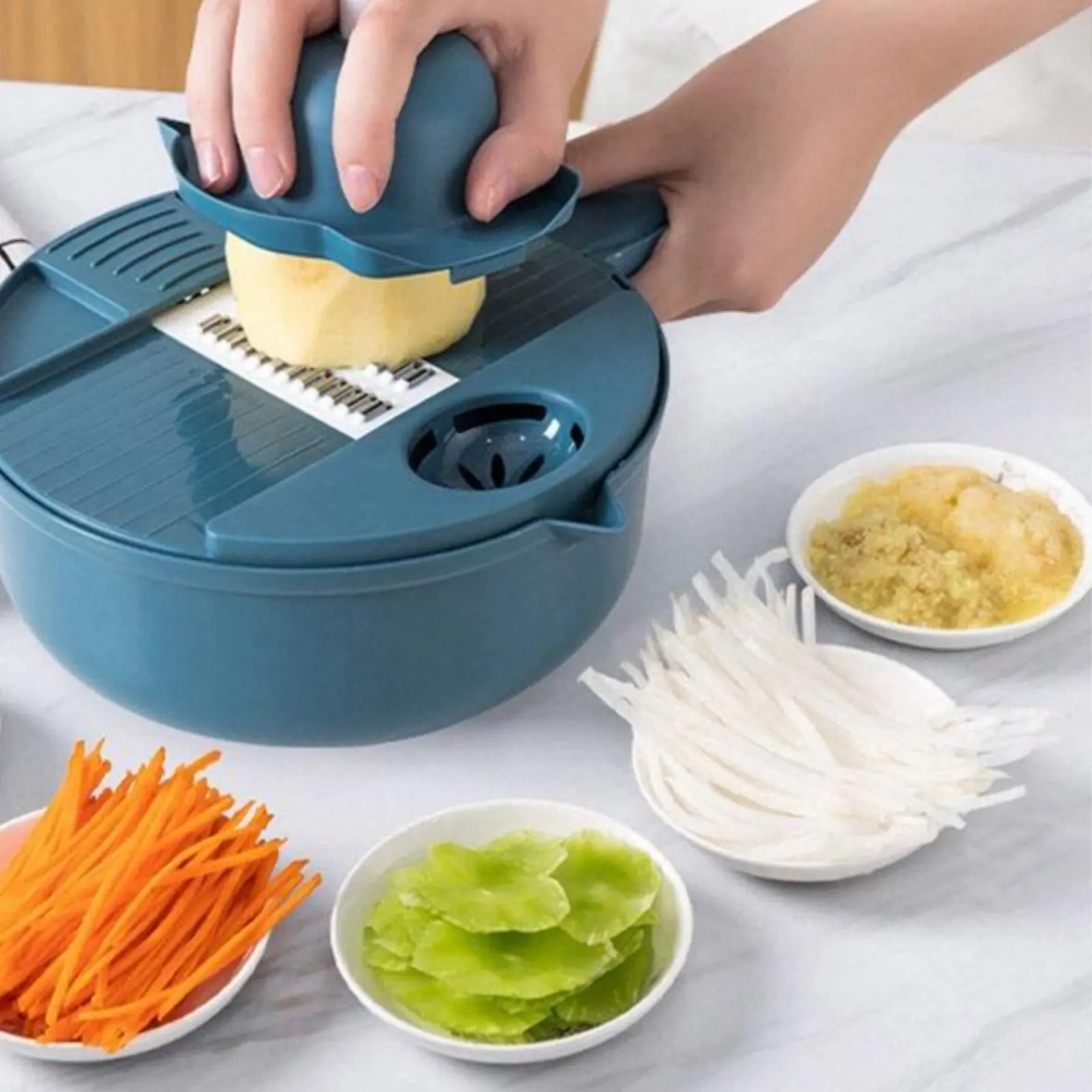 Multifunctional Vegetable Cutter Set Easy to Clean Multifunctional Vegetable Cutter Food Cutter and Grater Non-Slip Handle
Multifunctional Vegetable Cutter Set Easy to Clean Multifunctional Vegetable Cutter Food Cutter and Grater Non-Slip Handle