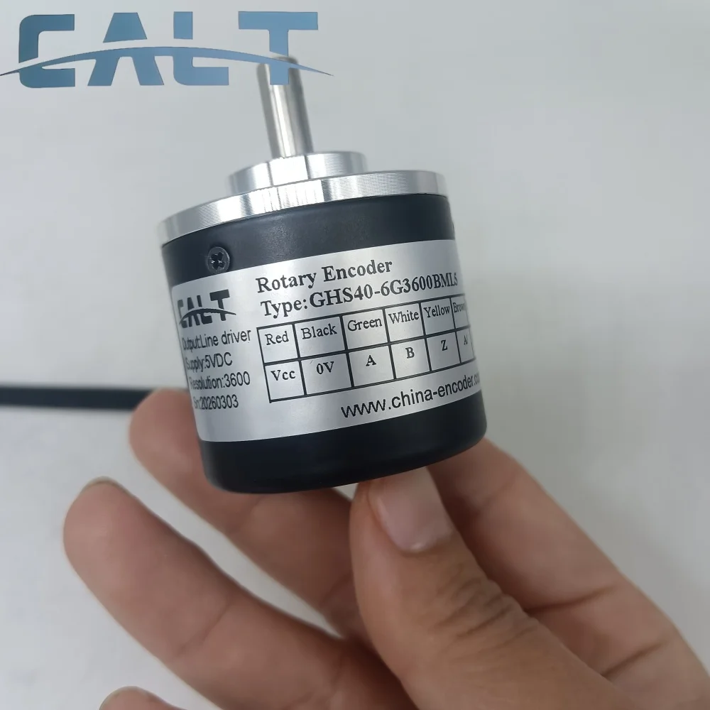 Low cost rotary encoder 100-3600 ppr incremental shaft encoder GHS40 series
Low cost rotary encoder 100-3600 ppr incremental shaft encoder GHS40 series
