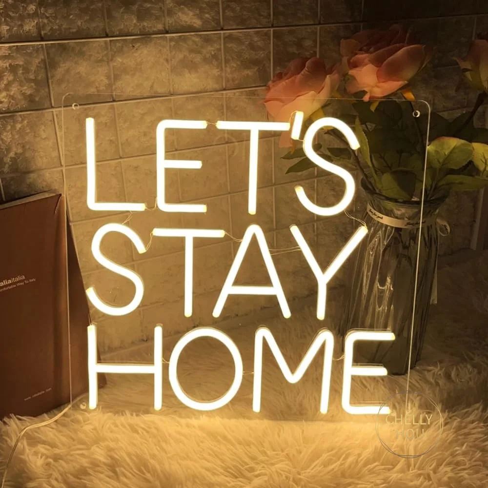 Неоновые вывески «Let's Stay Home» для спальни, дома, комнаты и украшения стен на вечеринках с индивидуальными светодиодными неоновыми лампами разных цветов
Неоновые вывески «Let's Stay Home» для спальни, дома, комнаты и украшения стен на вечеринках с индивидуальными светодиодными неоновыми лампами разных цветов