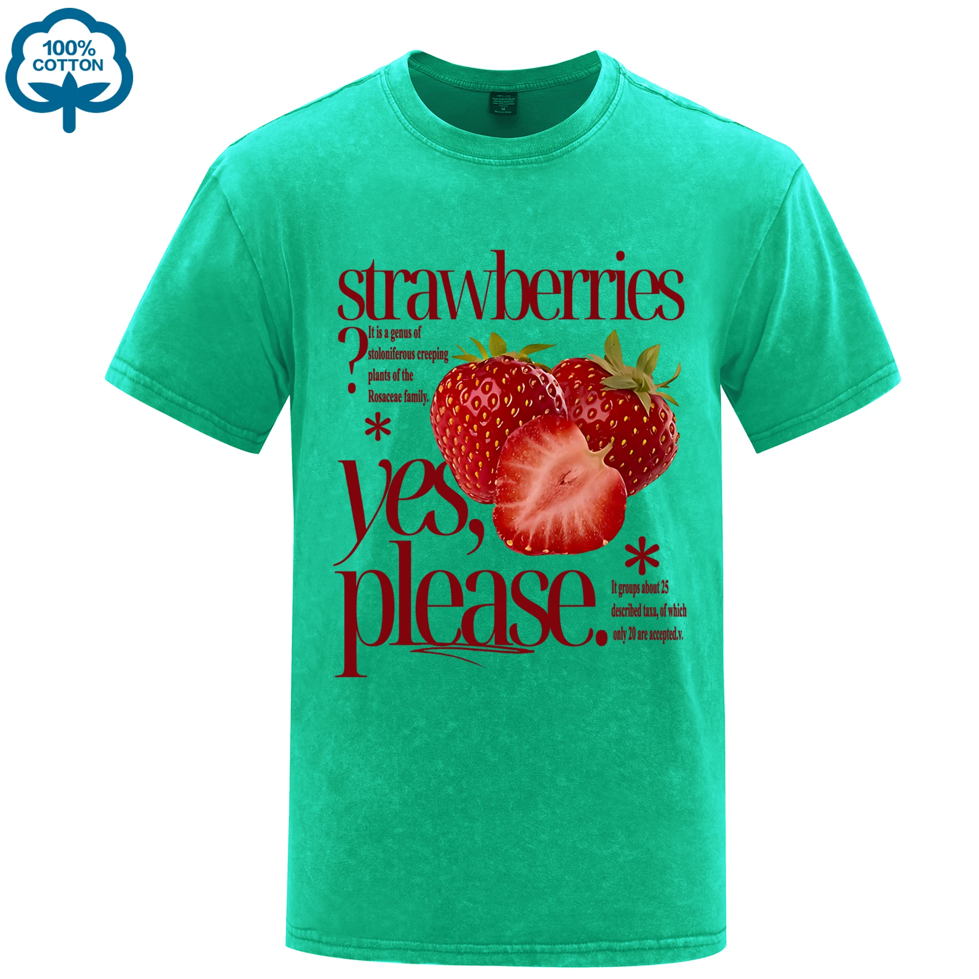 Strawberries Fruit Yes Please Printing Washed Tee Shirt Men All-Match Cotton T-Shirt Sport Summer Clothes Oversized Hip Hop Top
Strawberries Fruit Yes Please Printing Washed Tee Shirt Men All-Match Cotton T-Shirt Sport Summer Clothes Oversized Hip Hop Top