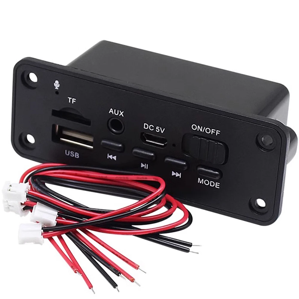 Bluetooth MP3 Decoding Board with Power Amplifier 2*5W Supports Hands-free Calling FM Radio USB Drive TF Card AUX Player
Bluetooth MP3 Decoding Board with Power Amplifier 2*5W Supports Hands-free Calling FM Radio USB Drive TF Card AUX Player