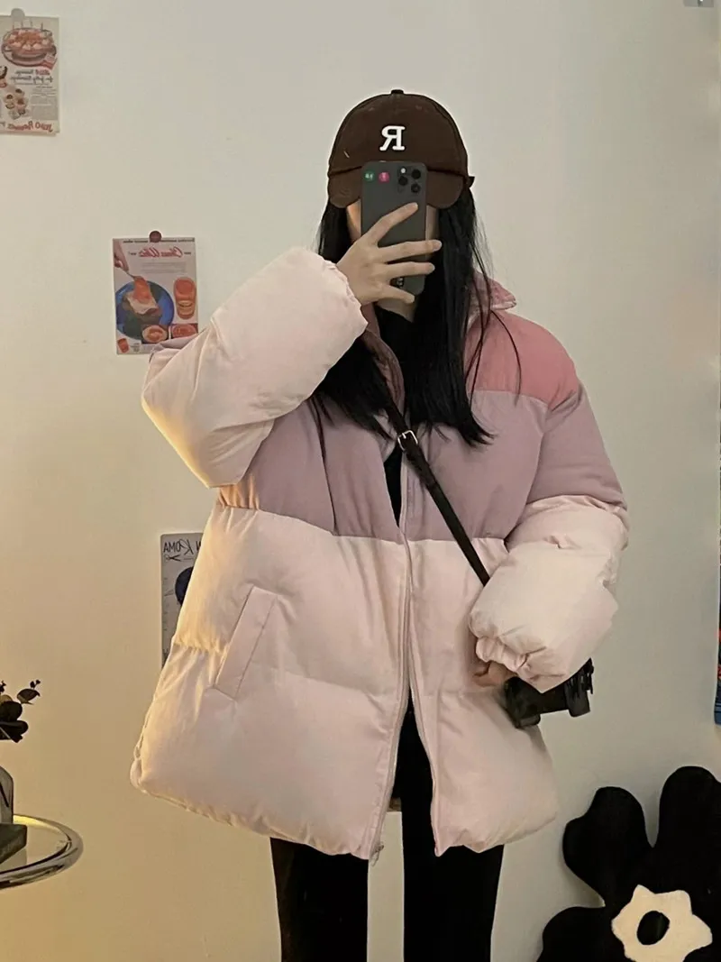 Ins Gradient Women Winter Cotton Jacket Korean Style Stand Collar Loose Warm Coat Chic Female Thick Casual Outerwear
Ins Gradient Women Winter Cotton Jacket Korean Style Stand Collar Loose Warm Coat Chic Female Thick Casual Outerwear