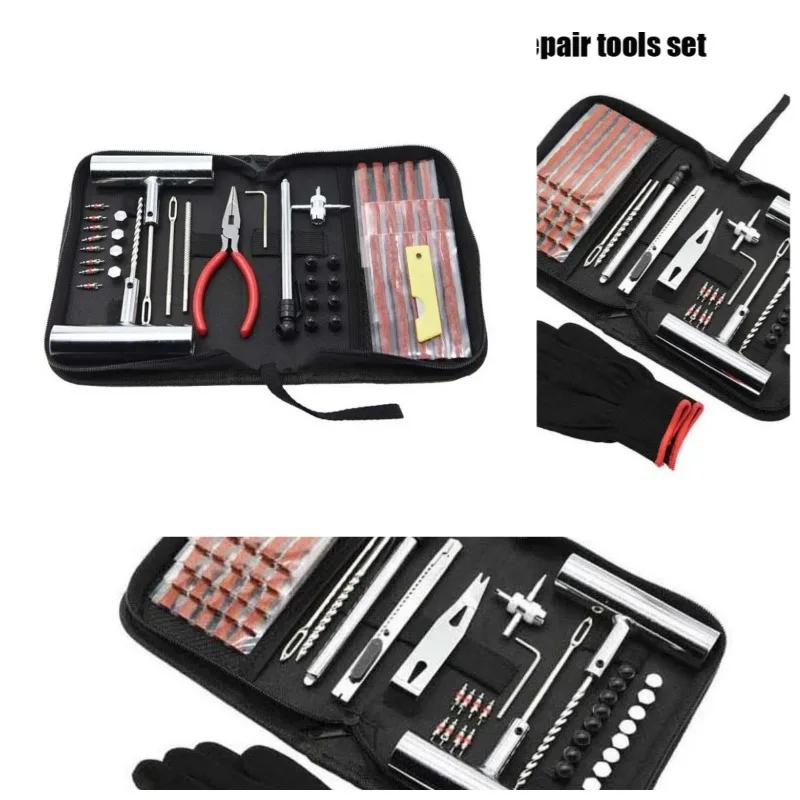 Car Tire Repair Tool Sets 24/46/62PCS Tire Repair Kit Studding Tool Auto Bike Tire Repair Puncture Plug Garage Car Accessories
Car Tire Repair Tool Sets 24/46/62PCS Tire Repair Kit Studding Tool Auto Bike Tire Repair Puncture Plug Garage Car Accessories