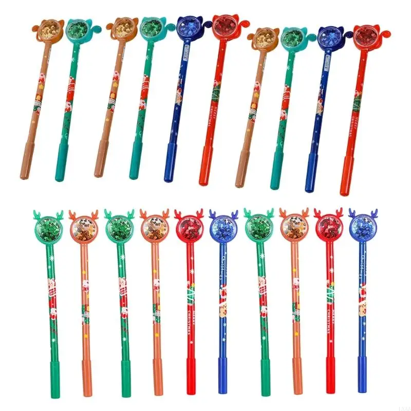 LXAA 10PCS Рождественские блестки гель -ручка быстро сушка 0,5 мм. 
LXAA 10PCS Рождественские блестки гель -ручка быстро сушка 0,5 мм.