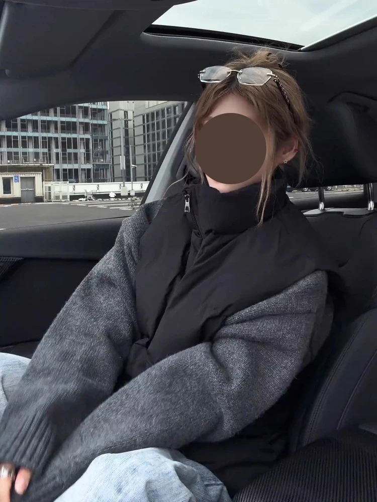 Men's Winter Bla Stand Collar down Cotton Vest Warmth Outerwear oulder Pad Vest Faionable Svel Cotton Jaet
Men's Winter Bla Stand Collar down Cotton Vest Warmth Outerwear oulder Pad Vest Faionable Svel Cotton Jaet