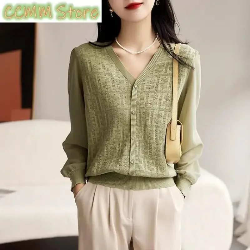 New Clothing Fashion Women Knitted Sweater Spring Autumn Patchwork Versatile V-Neck Long Sleeve Casual Simple Pullover Jumper
New Clothing Fashion Women Knitted Sweater Spring Autumn Patchwork Versatile V-Neck Long Sleeve Casual Simple Pullover Jumper