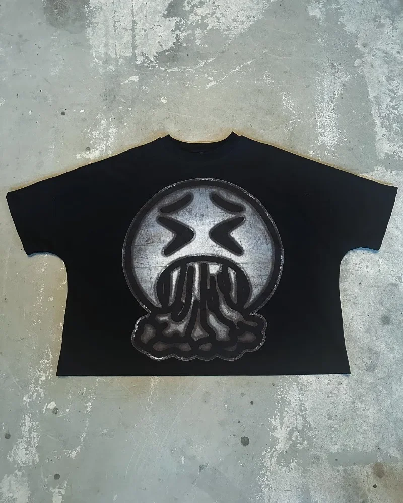 American Personality Simple Ins Street Y2K Fashion Big Head Pattern Letter Printing Super Large Men Wide Neck Short-sleeved Top
American Personality Simple Ins Street Y2K Fashion Big Head Pattern Letter Printing Super Large Men Wide Neck Short-sleeved Top