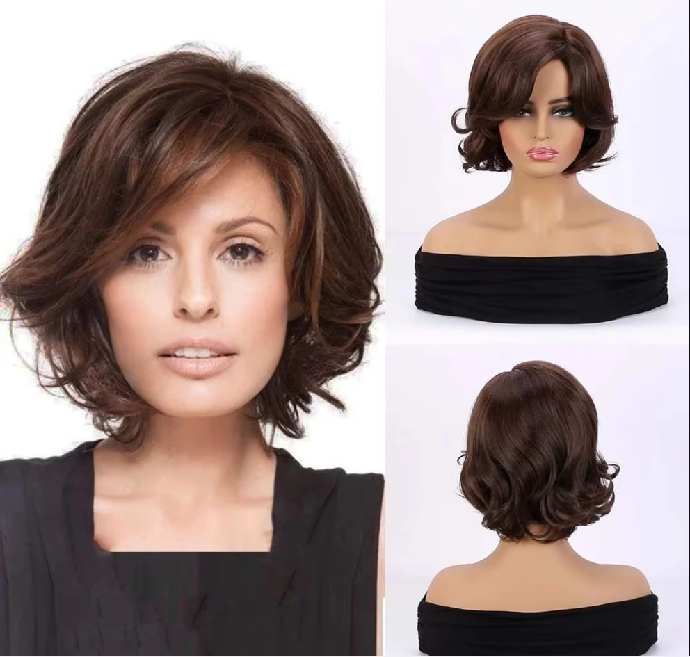 Synthetic Short Curly Wig for Women Wigs With Bangs Mixed Brown Wig Daily Use Heat Resistant Fiber
Synthetic Short Curly Wig for Women Wigs With Bangs Mixed Brown Wig Daily Use Heat Resistant Fiber
