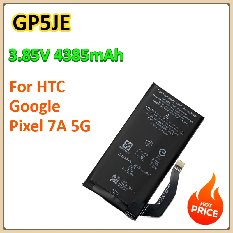 4385mAh GP5JE For HTC Google Pixel 7A 5G High Quality Replacement Mobile Phone Battery 
4385mAh GP5JE For HTC Google Pixel 7A 5G High Quality Replacement Mobile Phone Battery