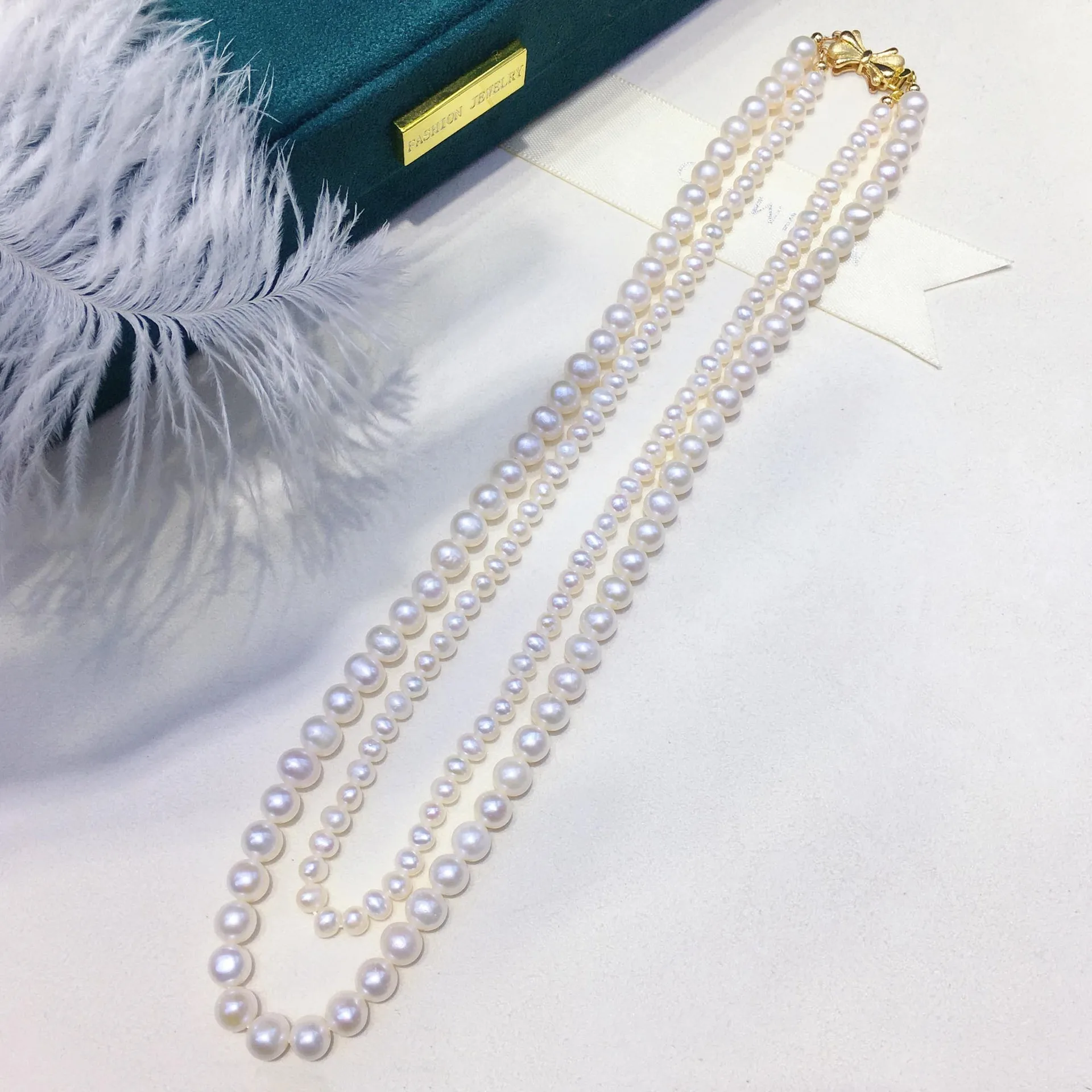 Double Layer Natural Pearl Necklace Butterfly Buckle Sweater Chain Natural Freshwater Pearl Necklace Double Layer Pearl
Double Layer Natural Pearl Necklace Butterfly Buckle Sweater Chain Natural Freshwater Pearl Necklace Double Layer Pearl